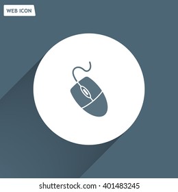 Computer mouse icon, vector illustration. Flat design style
