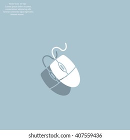 Computer mouse icon, vector illustration. Flat design style