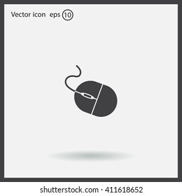 Computer mouse icon, vector illustration. Flat design style