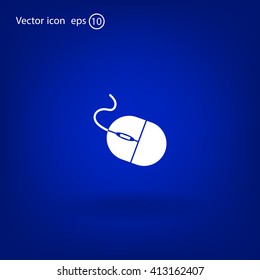 Computer mouse icon, vector illustration. Flat design style