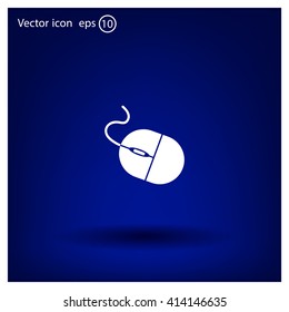 Computer mouse icon, vector illustration. Flat design style