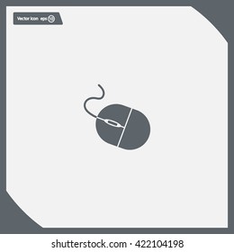 Computer mouse icon, vector illustration. Flat design style