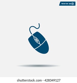 Computer mouse icon, vector illustration. Flat design style