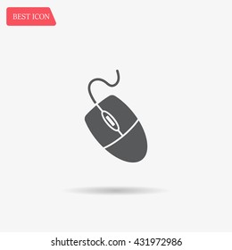 Computer mouse icon, vector illustration. Flat design style