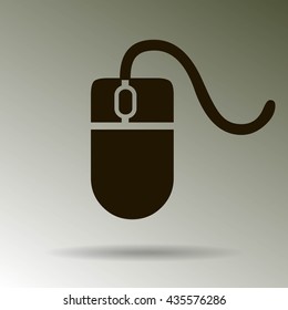 Computer mouse icon, vector illustration