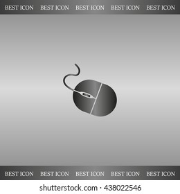 Computer mouse icon, vector illustration. Flat design style