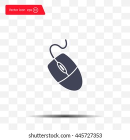 Computer mouse icon, vector illustration. Flat design style