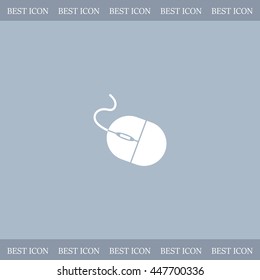 Computer mouse icon, vector illustration. Flat design style