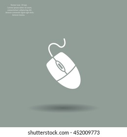 Computer mouse icon, vector illustration. Flat design style