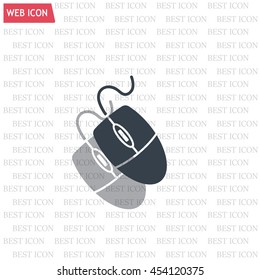 Computer mouse icon, vector illustration. Flat design style
