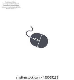 Computer mouse icon, vector illustration. Flat design style