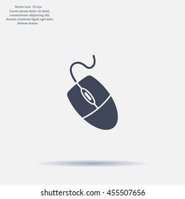 Computer mouse icon, vector illustration. Flat design style