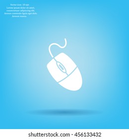 Computer mouse icon, vector illustration. Flat design style