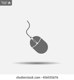 Computer mouse icon, vector illustration. Flat design style