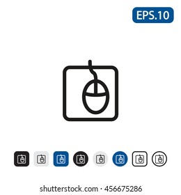 Computer mouse icon. Vector illustration.