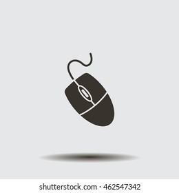 Computer mouse icon, vector illustration. Flat design style