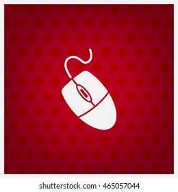 Computer mouse icon, vector illustration. Flat design style