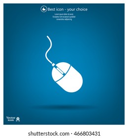 Computer mouse icon, vector illustration. Flat design style