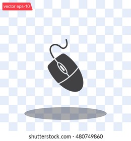 Computer mouse icon, vector illustration. Flat design style