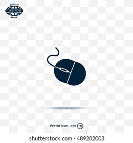 Computer mouse icon, vector illustration. Flat design style