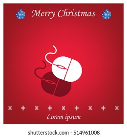 Computer mouse icon, vector illustration. Flat design style