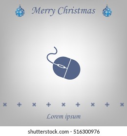 Computer mouse icon, vector illustration. Flat design style