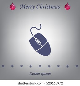 Computer mouse icon, vector illustration. Flat design style