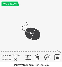 Computer mouse icon, vector illustration. Flat design style