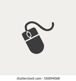 Computer mouse icon, vector illustration