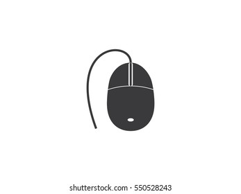 Computer mouse icon vector illustration on white background
