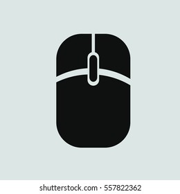 Computer mouse icon, vector illustration. Flat design style
