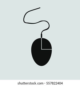 Computer mouse icon, vector illustration. Flat design style