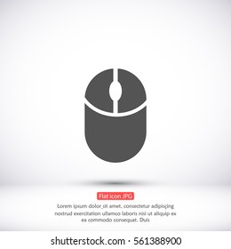 Computer mouse icon, vector illustration. 