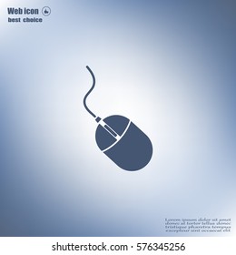 Computer mouse icon, vector illustration. Flat design style