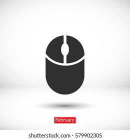 Computer mouse icon, vector illustration. 