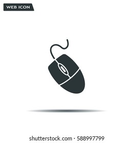 Computer mouse icon, vector illustration. Flat design style