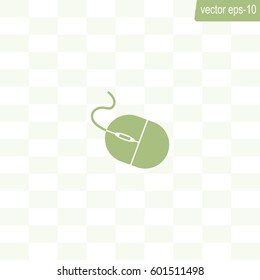 Computer mouse icon, vector illustration. Flat design style
