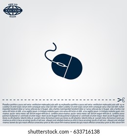 Computer mouse icon, vector illustration. Flat design style