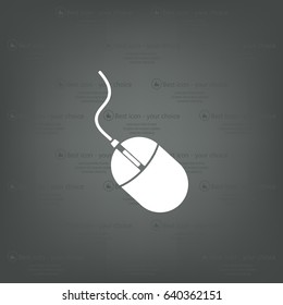 Computer mouse icon, vector illustration. Flat design style