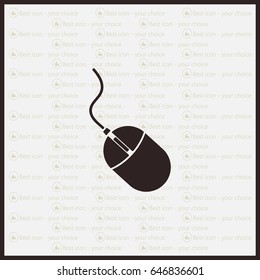 Computer mouse icon, vector illustration. Flat design style