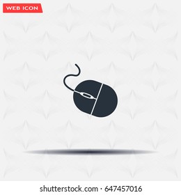 Computer mouse icon, vector illustration. Flat design style