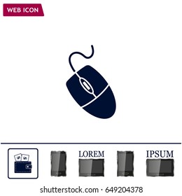 Computer mouse icon, vector illustration. Flat design style