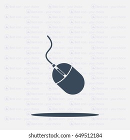 Computer mouse icon, vector illustration. Flat design style