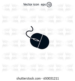 Computer mouse icon, vector illustration. Flat design style