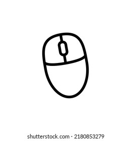 Computer Mouse Icon Vector Isolated on White Artboard