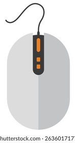 Computer mouse icon vector isolated on white background.