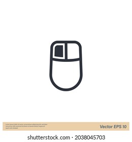 computer mouse icon vector logo template