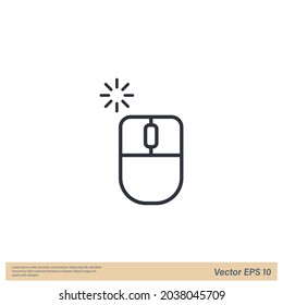 computer mouse icon vector logo template