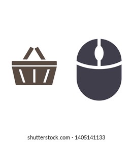 Computer mouse icon vector . Lorem Ipsum Flat Design 