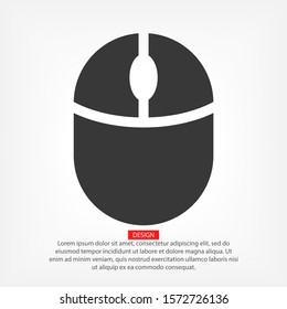 Computer mouse icon vector . Lorem Ipsum Flat Design